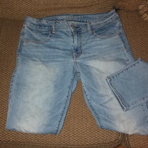 American eagle size 12 Long light wash jeans